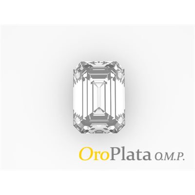 Zircon Cubic, 4.0mm, Octogonale, Blanc