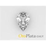 Zircon Cubic, 5mmx3mm, Poire, Blanc