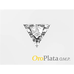 Zircon Cubic, 4.0mm, Triangle, Blanc