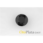 Zircon Cubic, 6.0mm, Rond, Noir