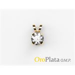 CZ, pendant, 10KY, 15pts, 3.5mm
