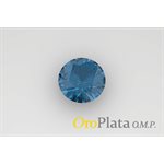 Zircon Bleu, 2.5mm, Rond, Bleu